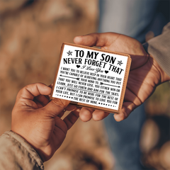 To My Son – Premium Black Leather Wallet | Heartfelt Gift for Son